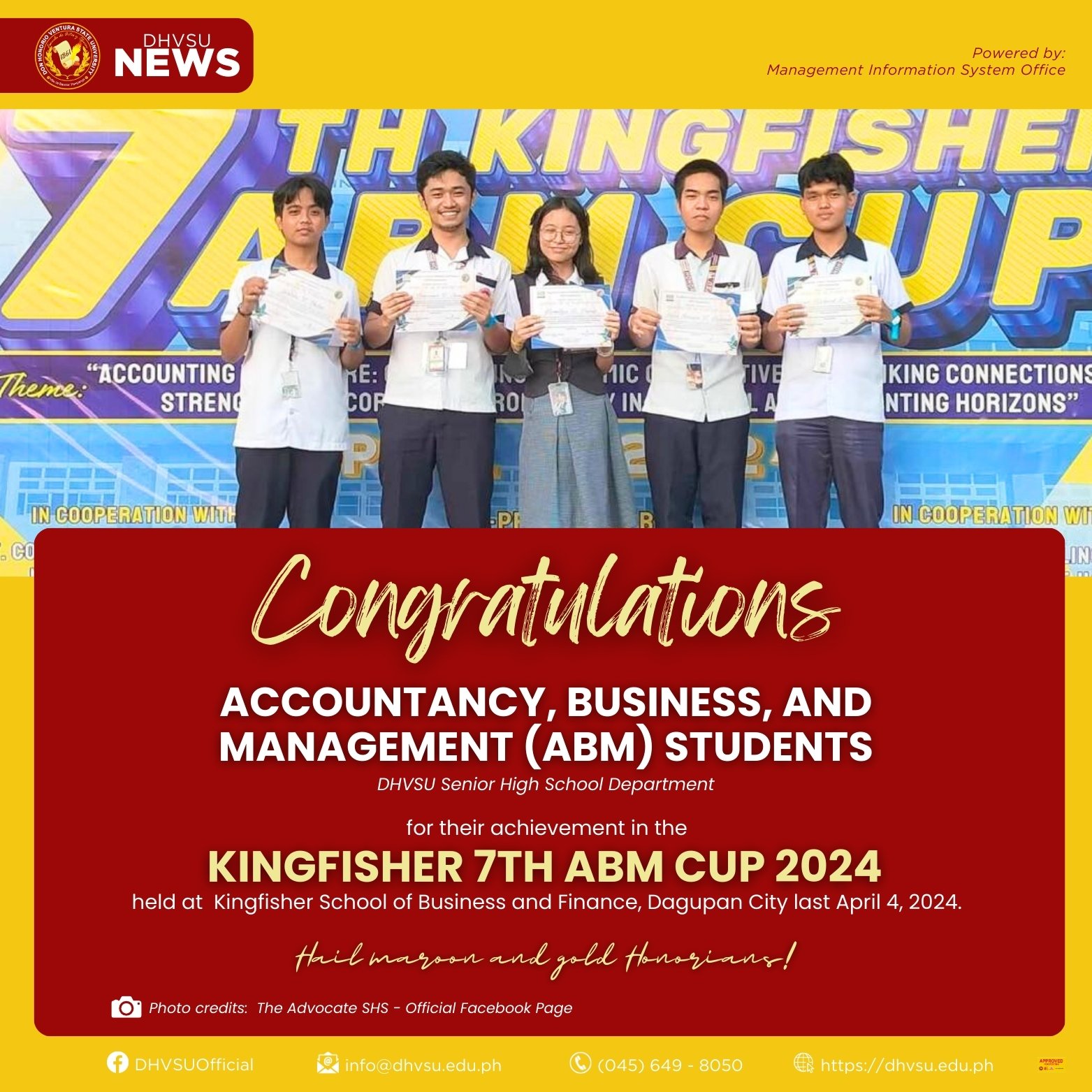 04172024   ABM studs thrive at Kingfisher 7th ABM Cup 2024   Information DHVSU
