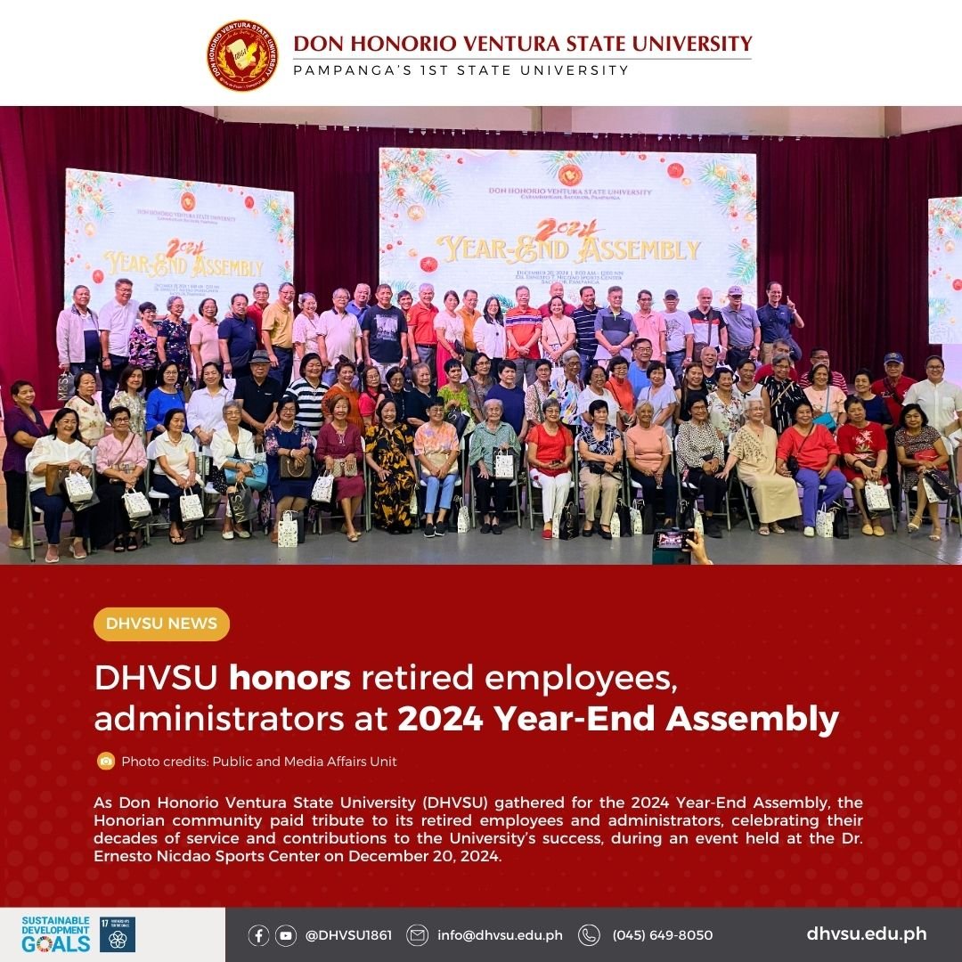 12202024   DHVSU honors retired employees administrators at Year End Assembly 2024   Samantha F. Batalla