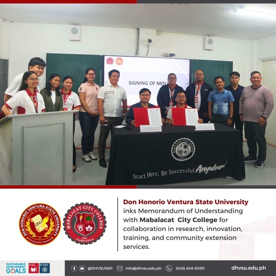 11132024   DHVSU MCC ink MOU to establish academic collaboration   Information DHVSU