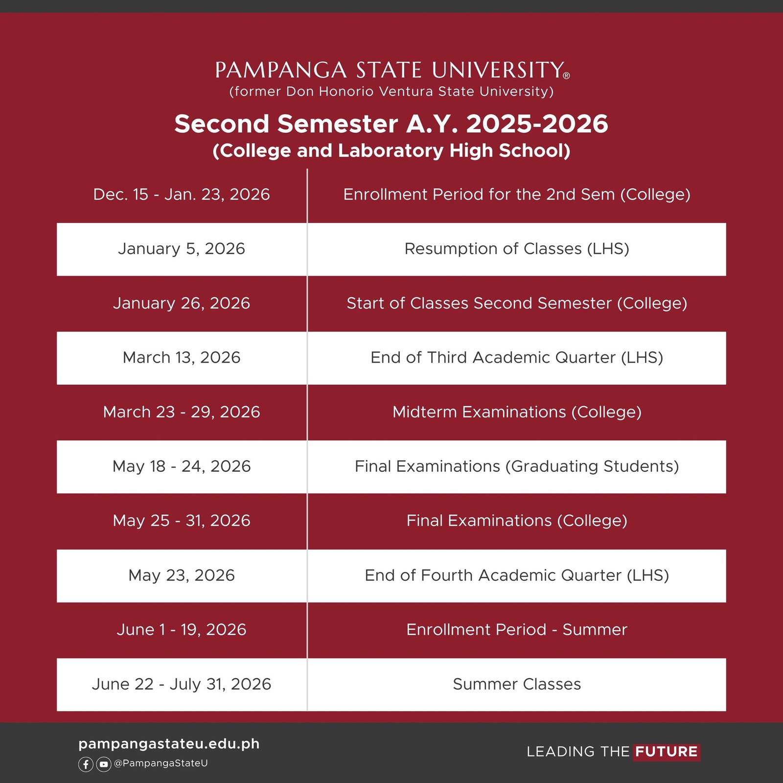 07122024 Academic Calendar 2024 2025 Information DHVSU 1