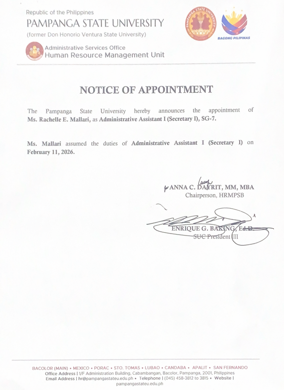 Appointment