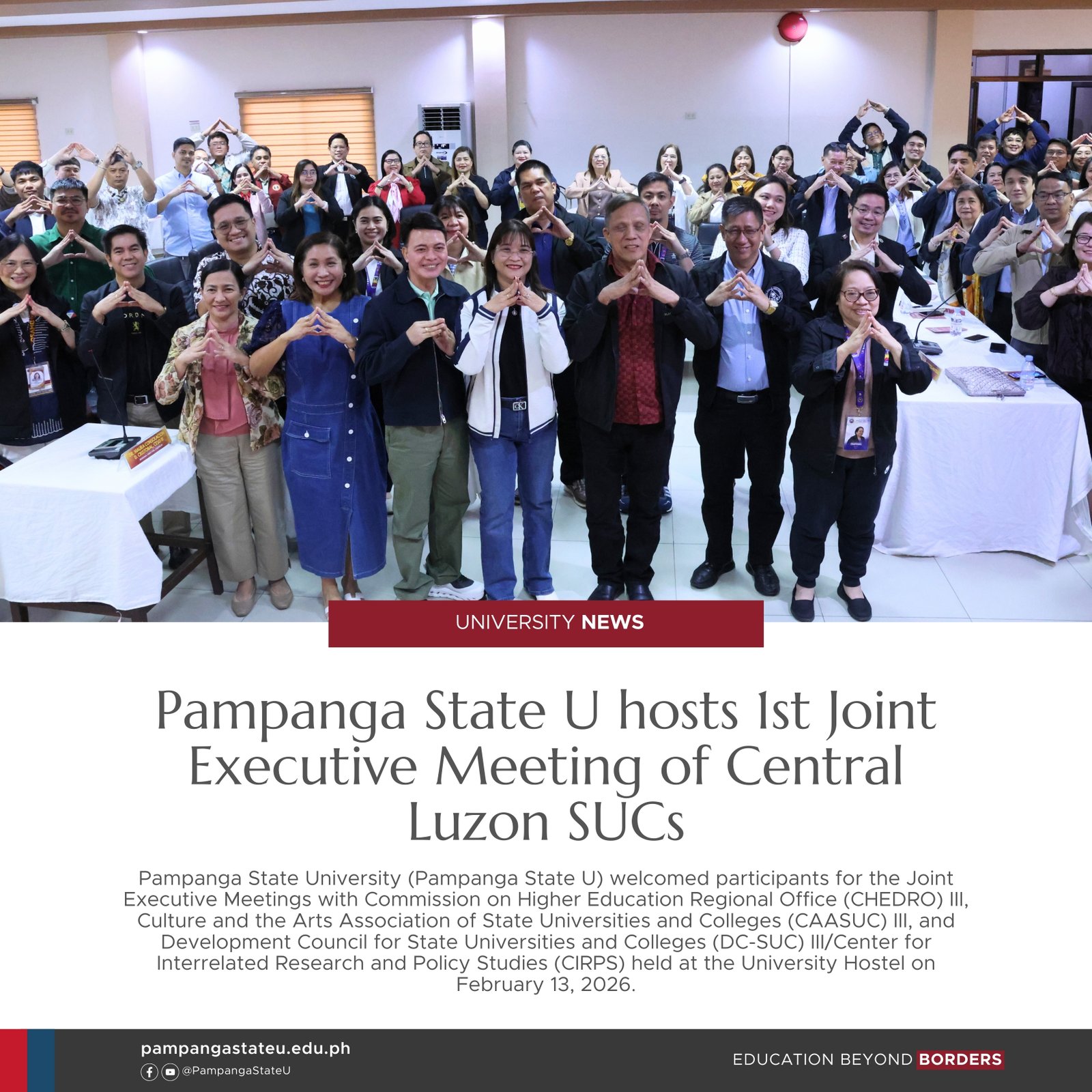 02132026 Pampanga State U hosts 1st Joint Executive Meetings of Central Luzon SUCs